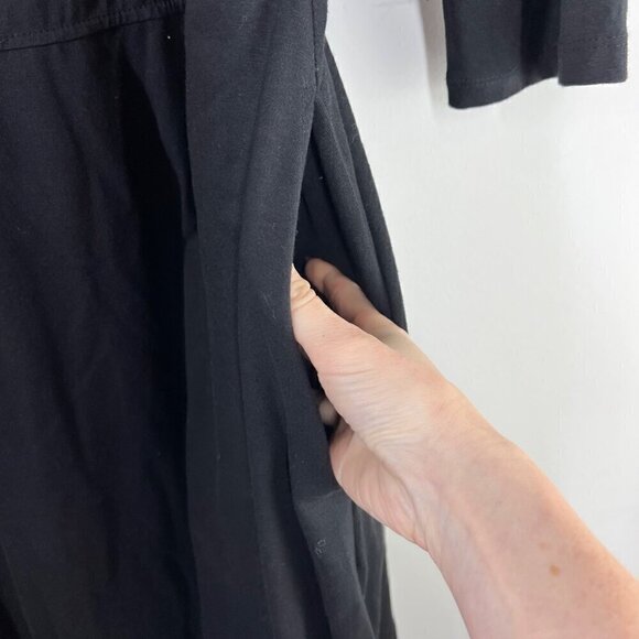 Eshakti Floral Embroidery Cotton Jersey Fit & Flare Dress Plus Size 1X / 16W - Picture 4 of 11